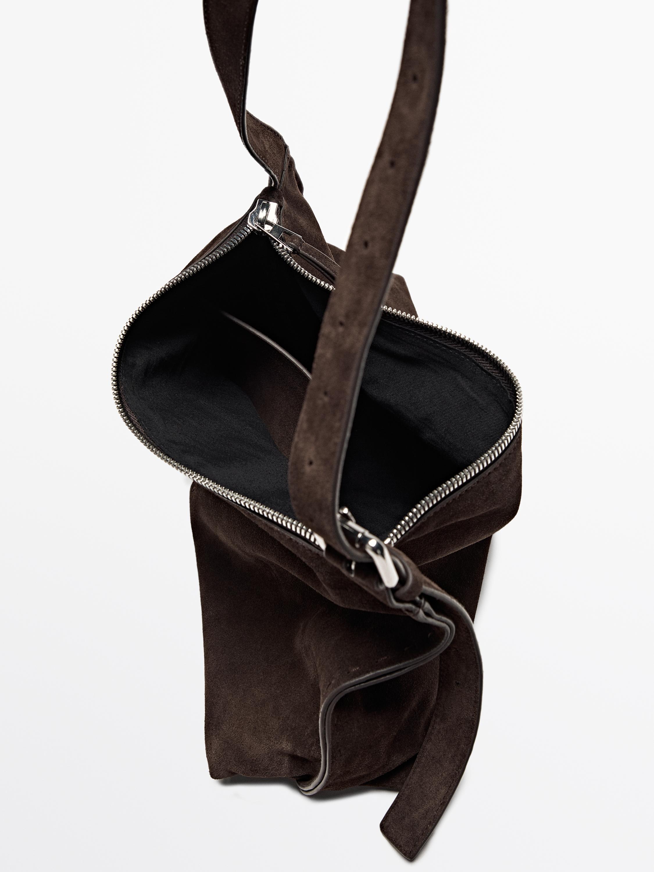 Sac à bandoulière en croûte de cuir