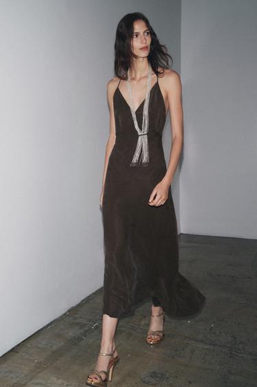 СУКНЯ-СЛІП ZW COLLECTION - Коричневий Zara