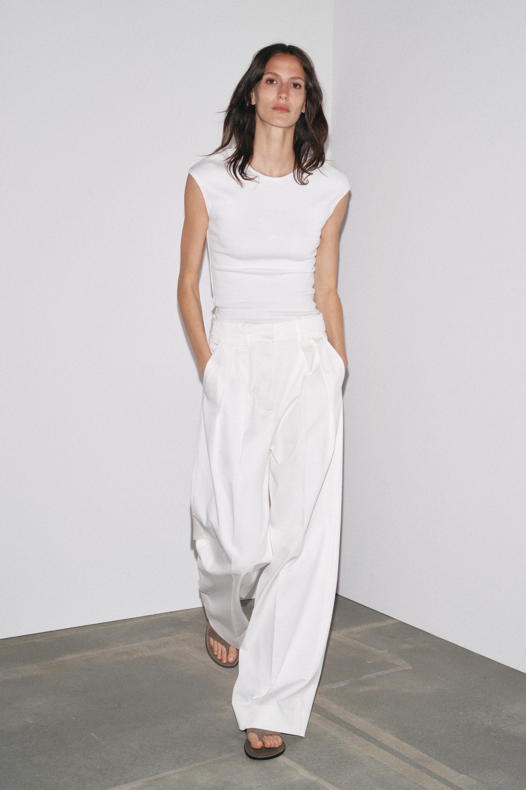 リブTシャツ - ホワイト | ZARA Japan / 日本