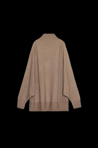 JERSEY OVERSIZE PUNTO PERKINS - Marrón / Topo de Zara