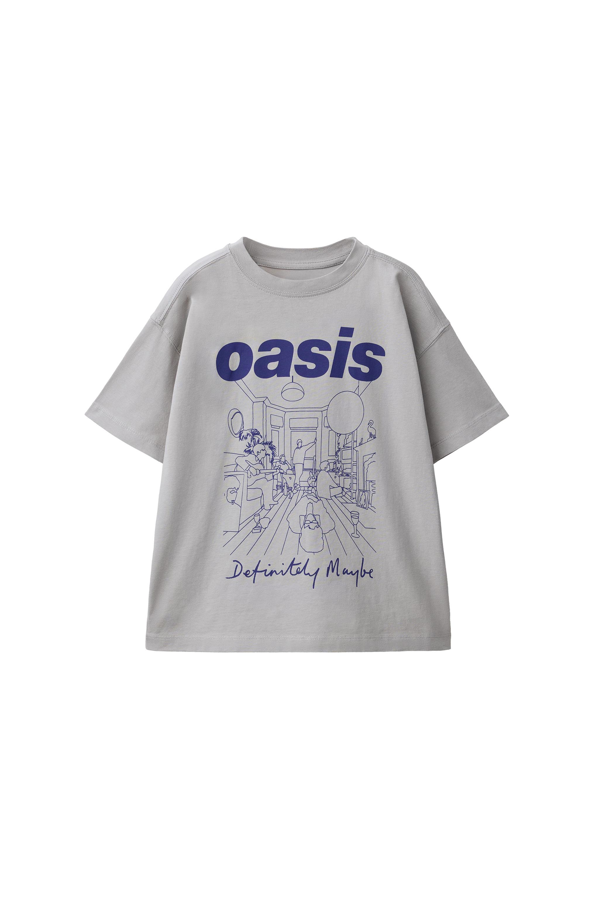 OASIS ®プリントTシャツ - グレー | ZARA Japan / 日本