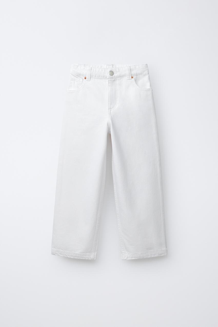 リラックスバギーデニムパンツ - ホワイト | ZARA Japan / 日本