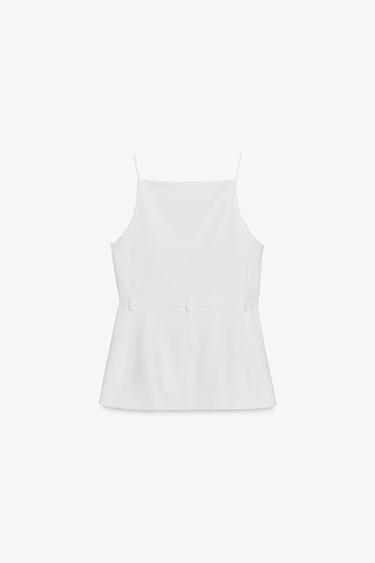 GILET CEINTURE FANTAISIE - Écru de Zara - Image 4