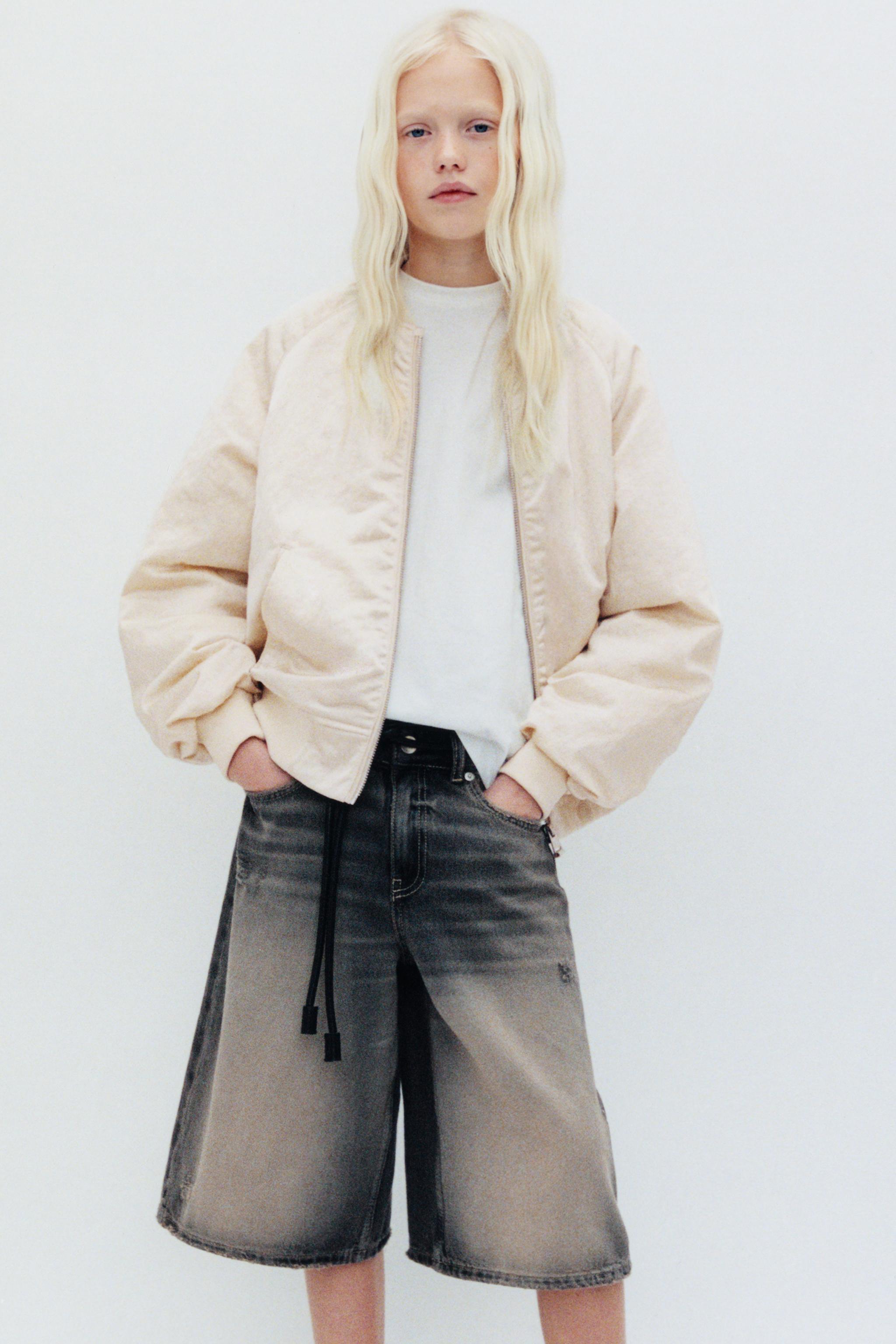 光沢加工入り生地ボンバージャケット - ライトエクリュ | ZARA