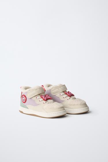 MINNIE MOUSE © DISNEY HIGH-TOP SNEAKERS - Ecru White by Zara