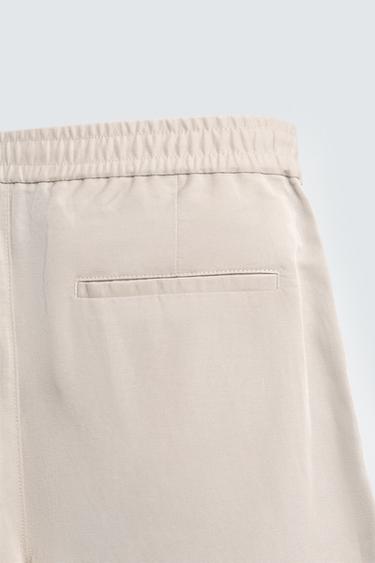 PANTALON COUPE DÉCONTRACTÉE - Beige de Zara - Image 8
