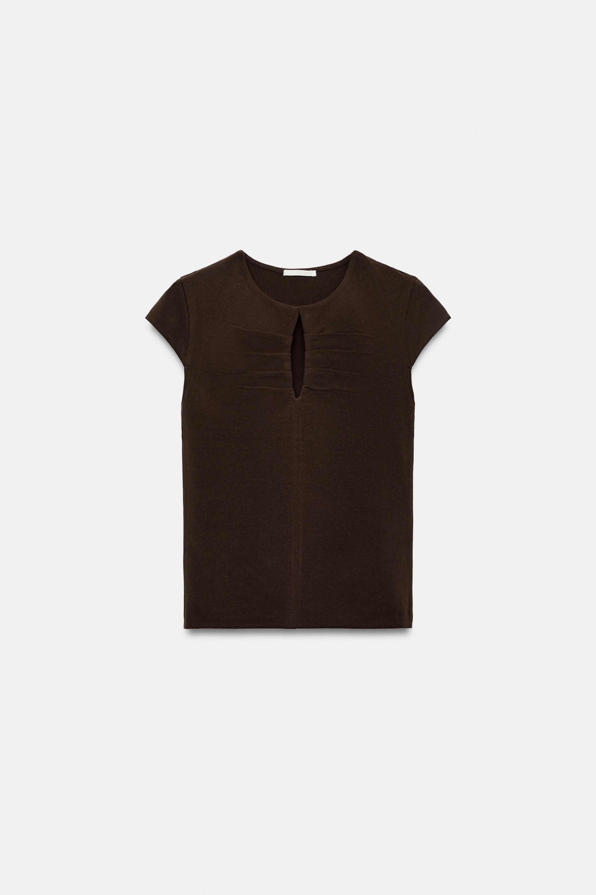 Женские топы Zara OPENING RUCHED TOP — фото 5