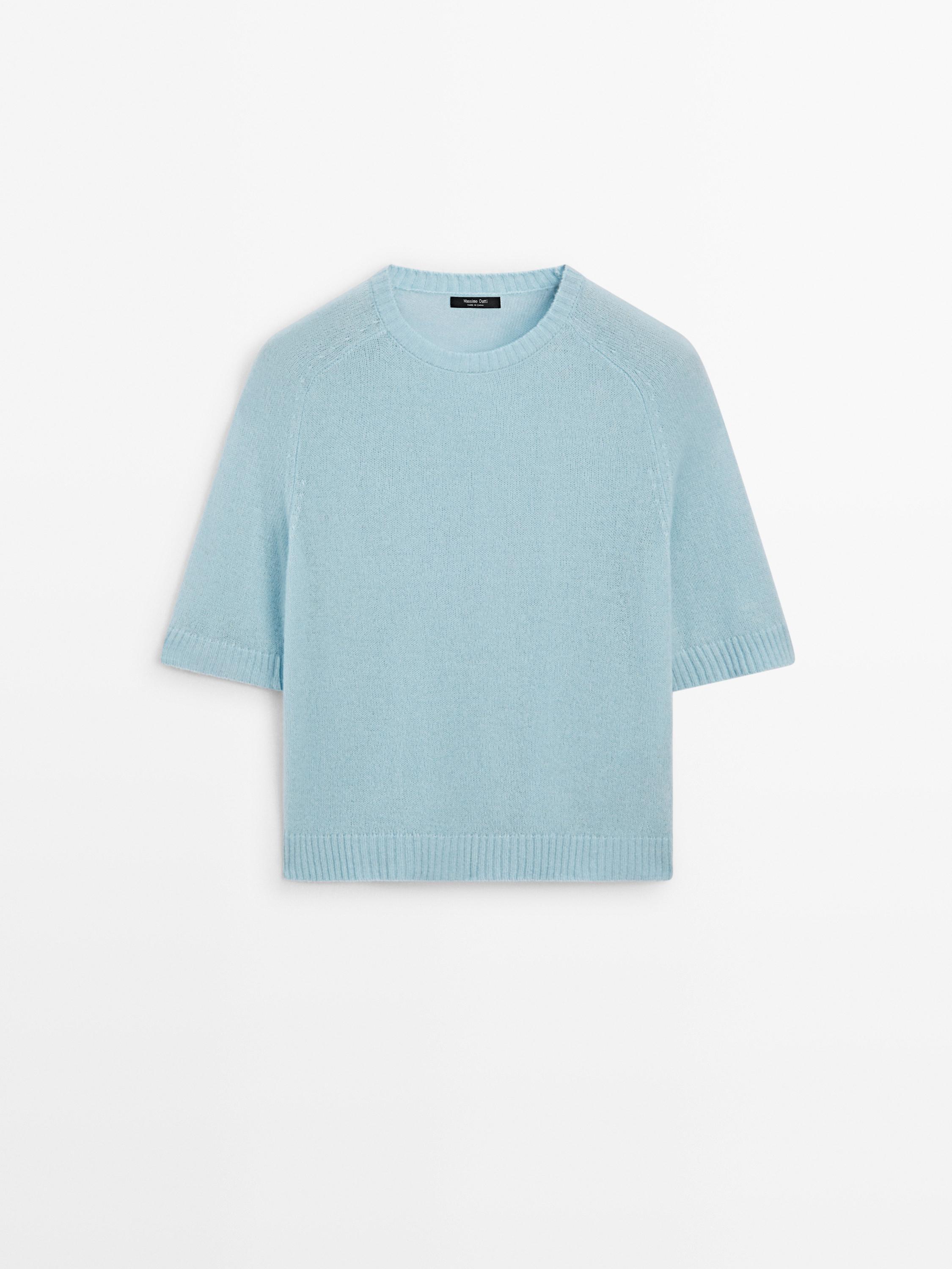 Pull manches courtes alpaga en maille