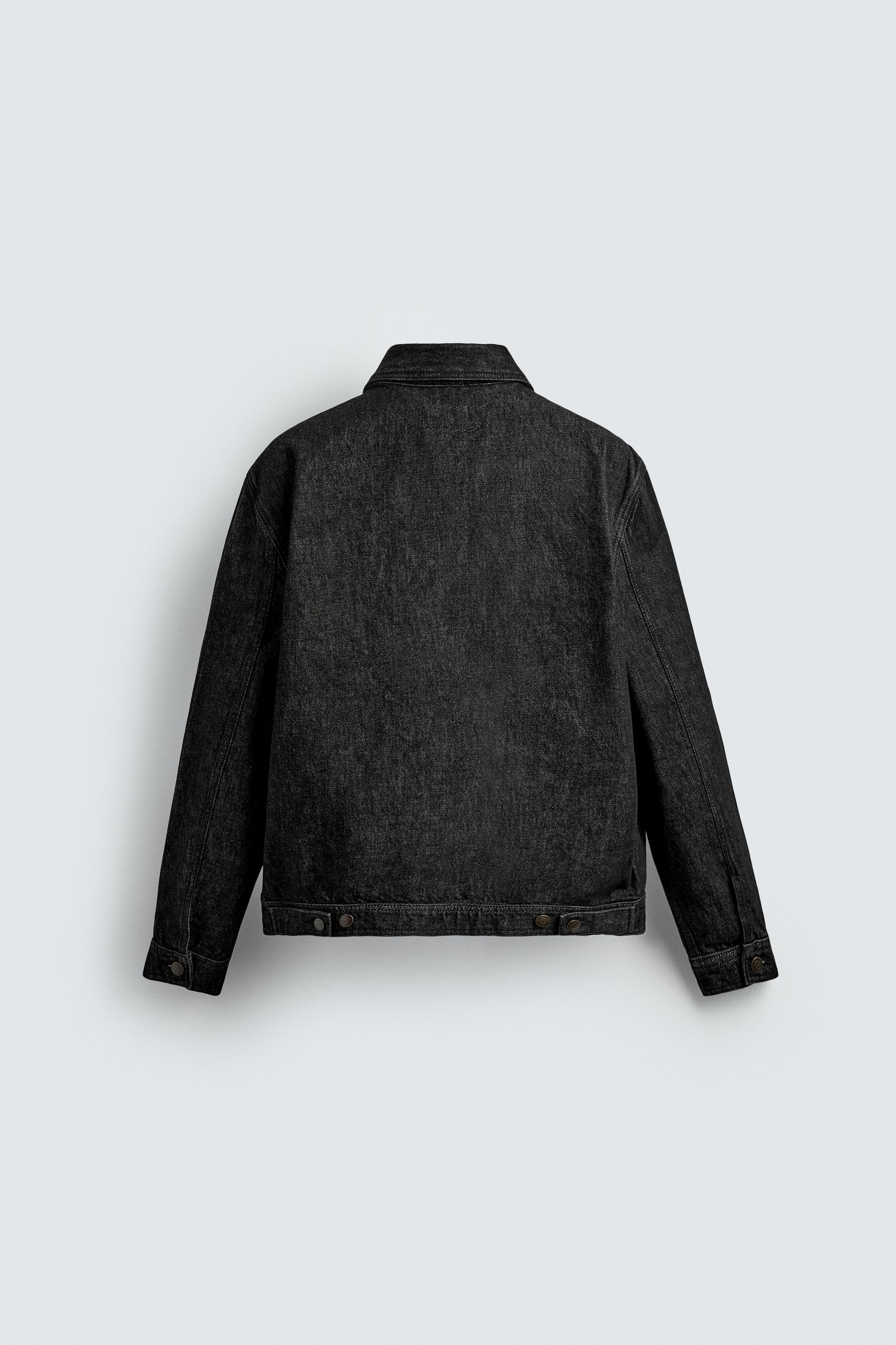 レギュラーフィット デニムジャケット - ブラック | ZARA Japan