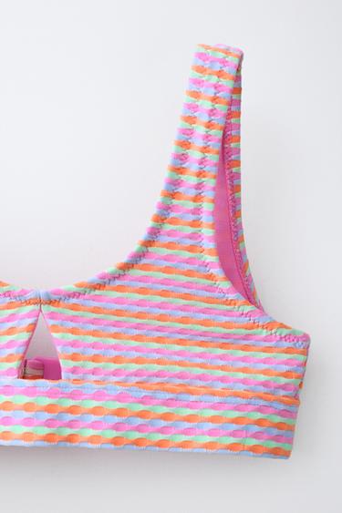 6-14 ANS/ BIKINI RAYURES STRUCTURÉ - Fuchsia de Zara - Image 2