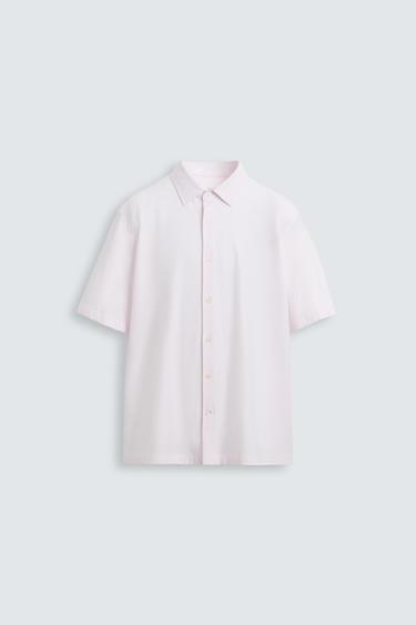 CAMISA REGULAR FIT SOFT - Rosa / Blanco de Zara