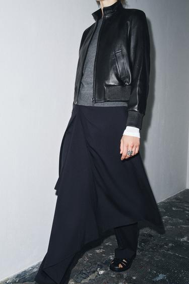 PANTALON PARÉO ZW COLLECTION - Bleu marine foncé de Zara - Image 3