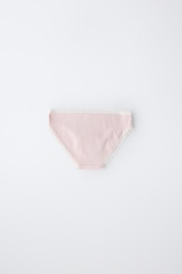 6-14 YEARS / THREE-PACK OF LACE BRIEFS - Pink by Zara - Image 3