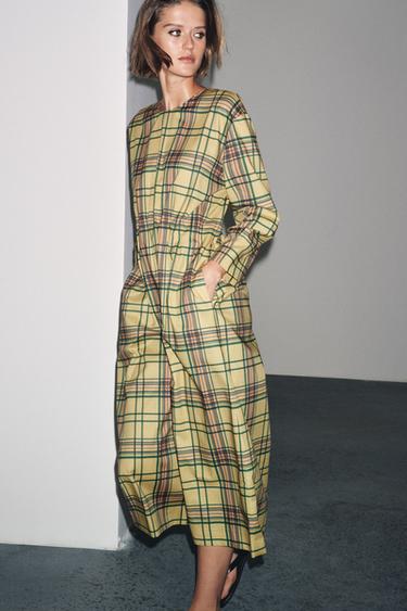 ZW COLLECTION CHECK MIDI DRESS - Multicoloured by Zara - Image 0