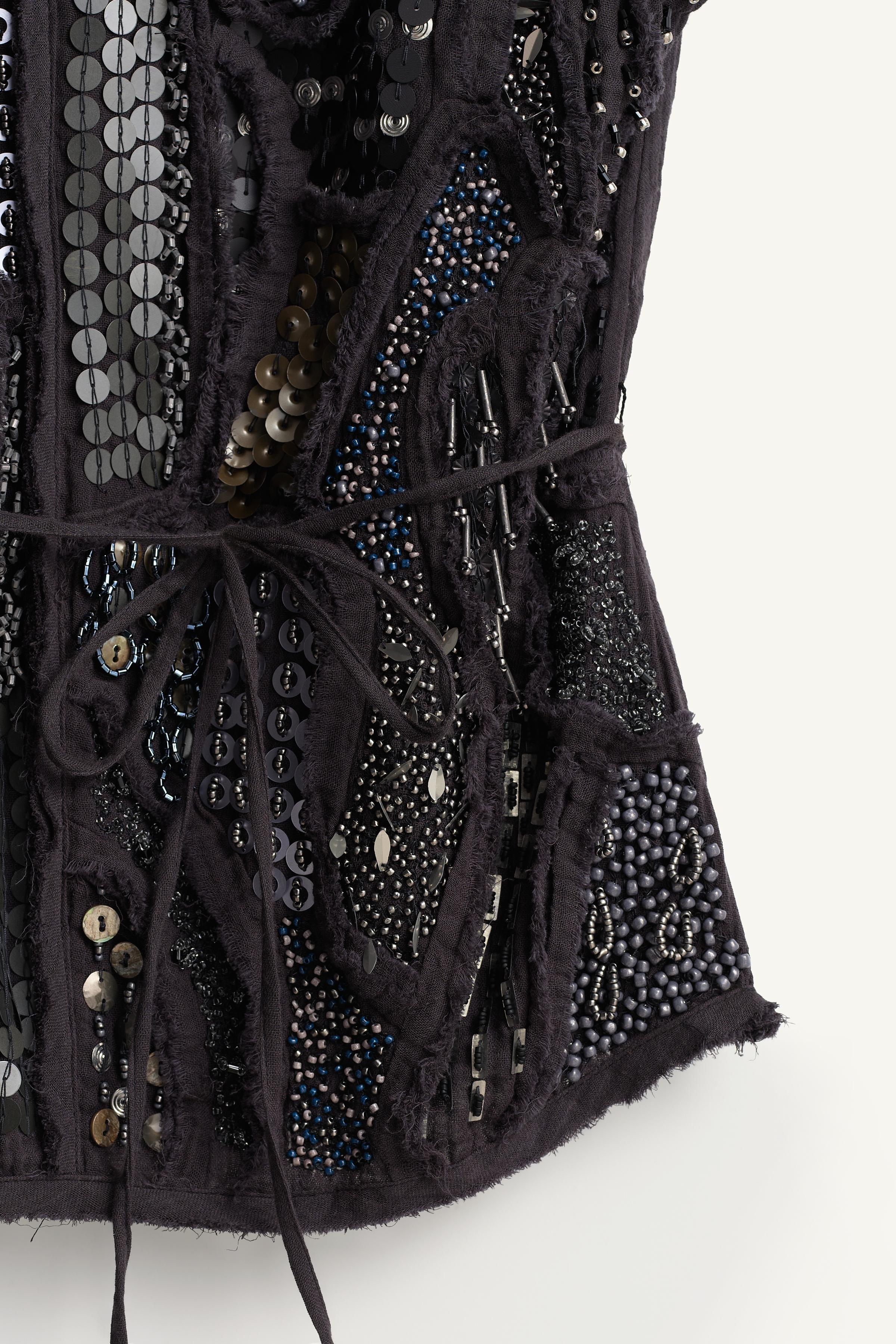 LIMITED EDITION BEADED EMBROIDERED TOP