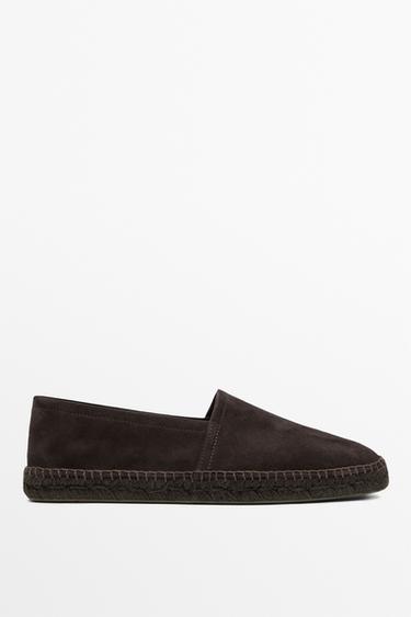 Alpargata piel - Marrón de Zara
