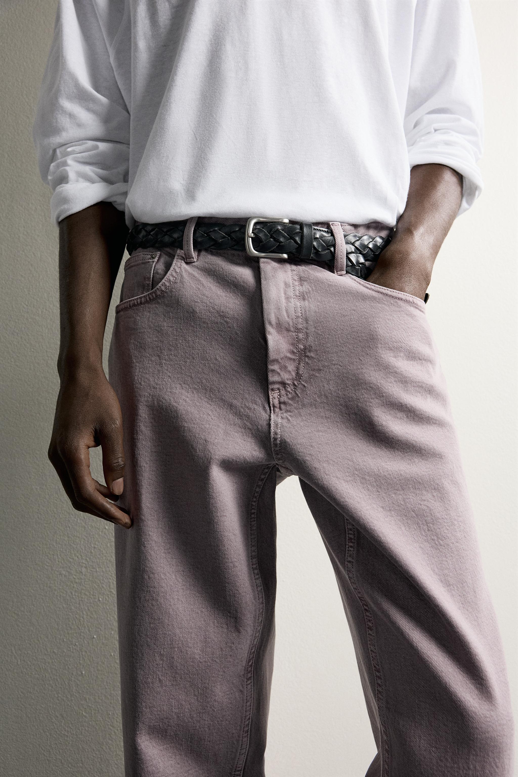 WASHED STRAIGHT FIT PANTS