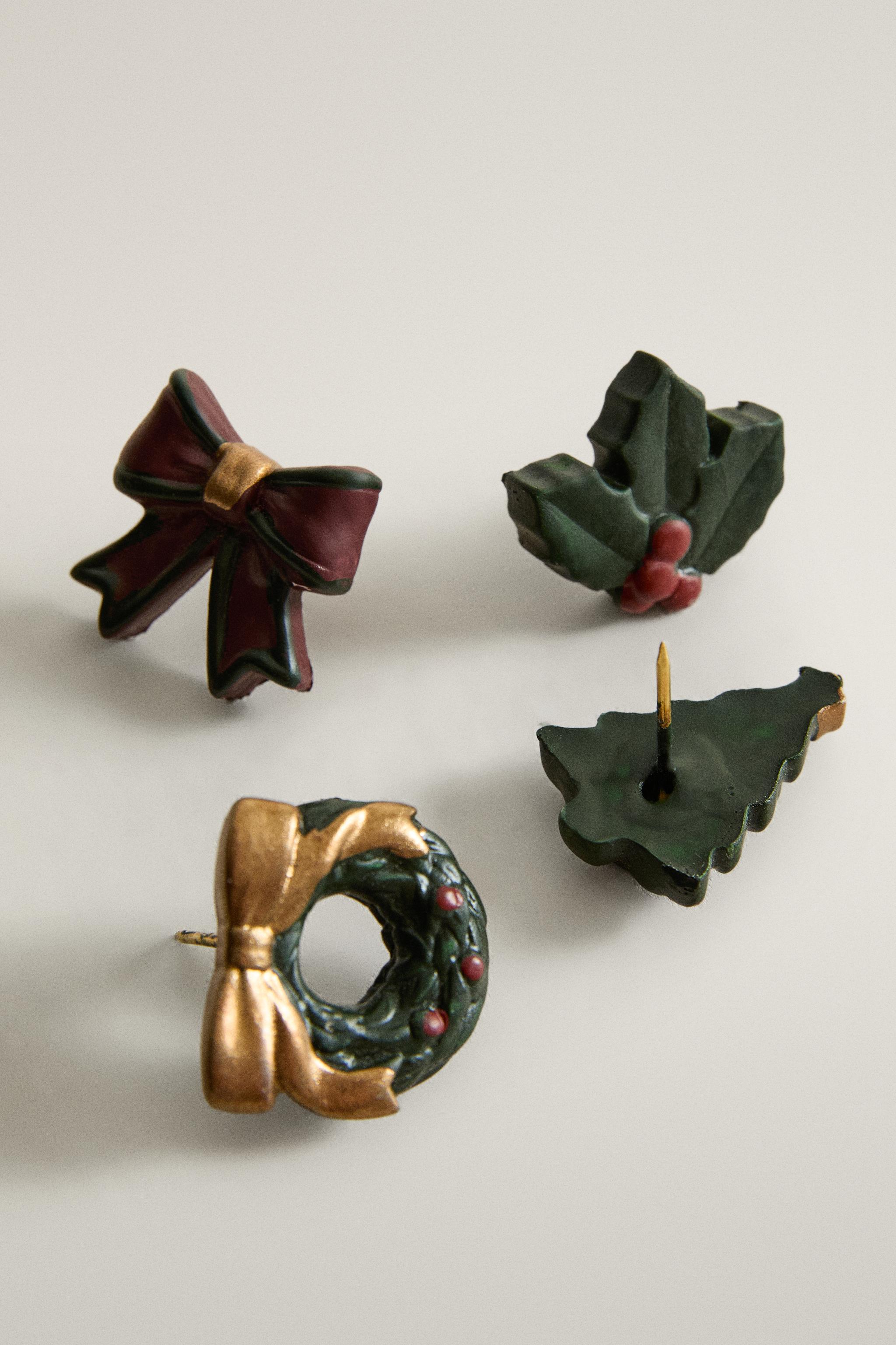 LOT DE 4 PIN'S POUR BOUGIES DE NOËL