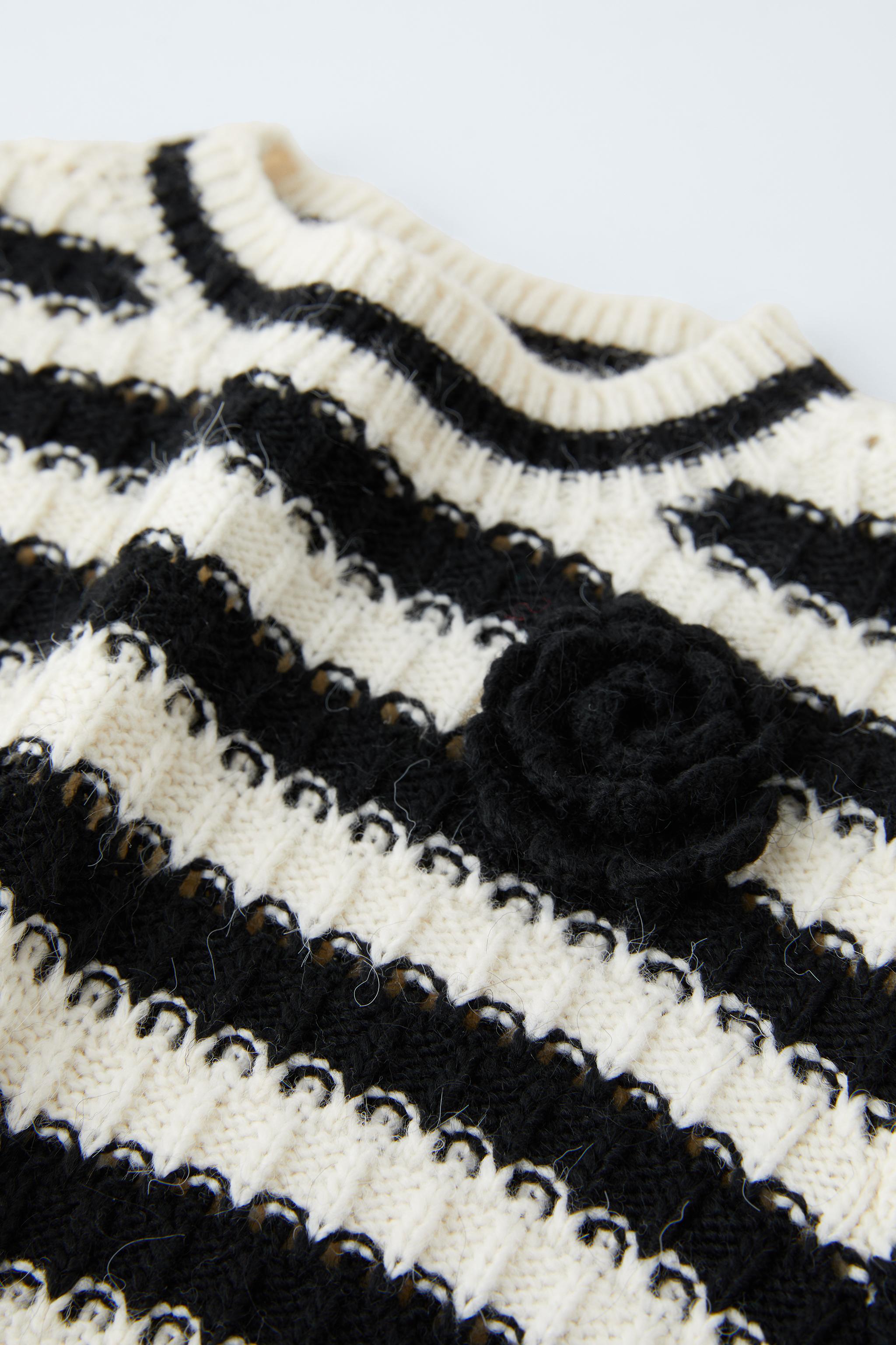 Zara Black Crochet Lace Dress – Emprada