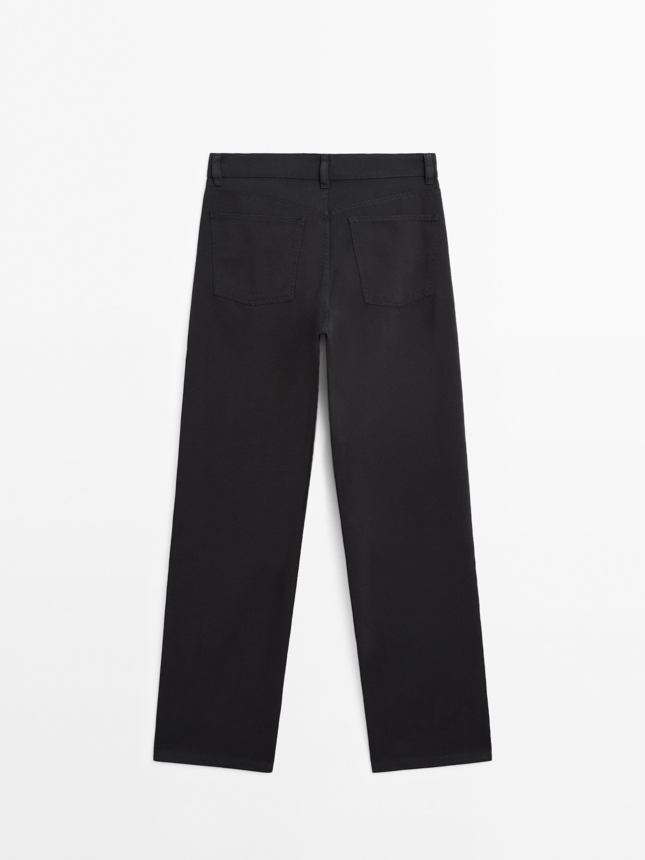 Pantalon straight mid-rise