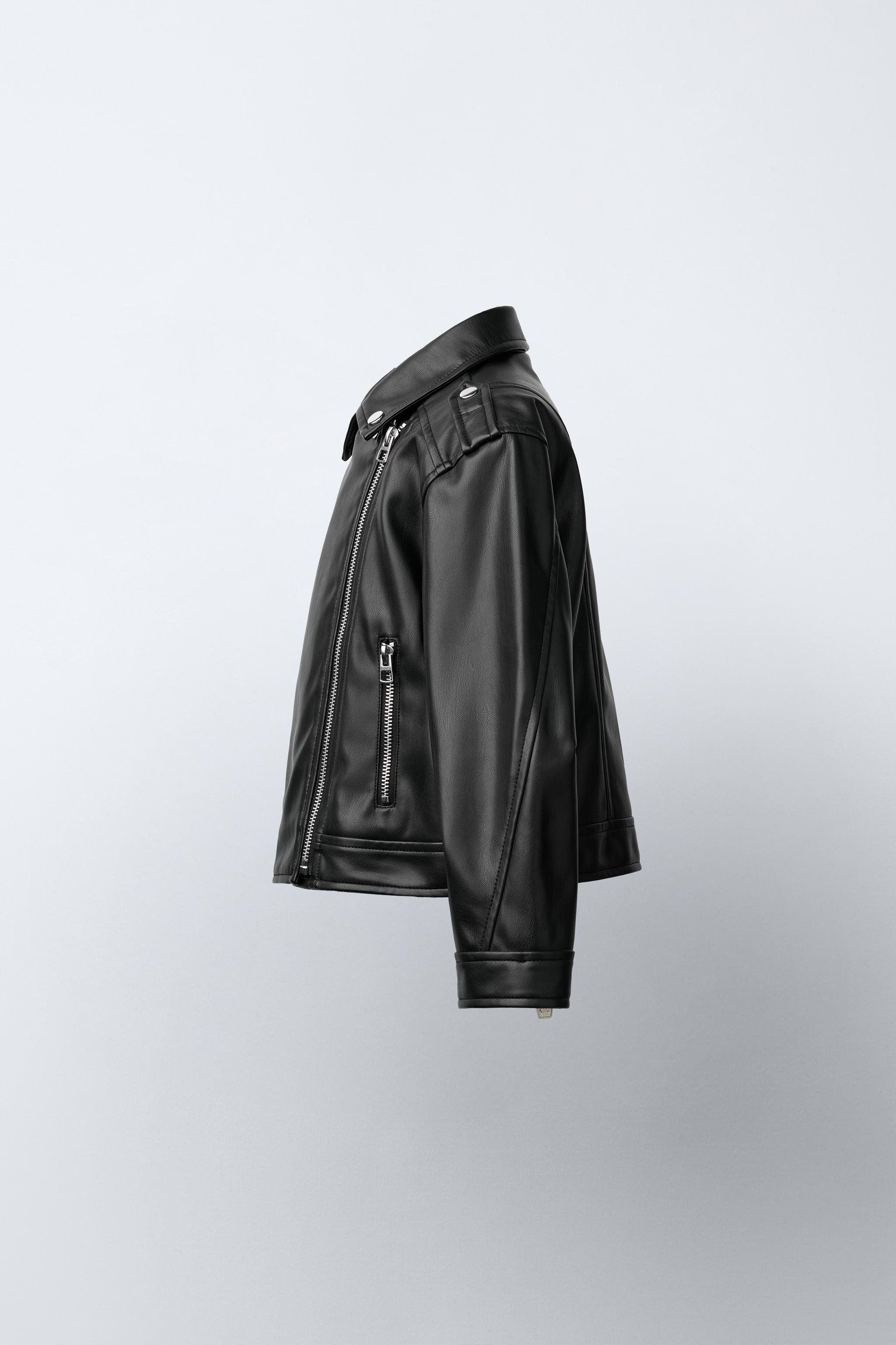 フェイクレザーバイカージャケット - ブラック | ZARA Japan / 日本