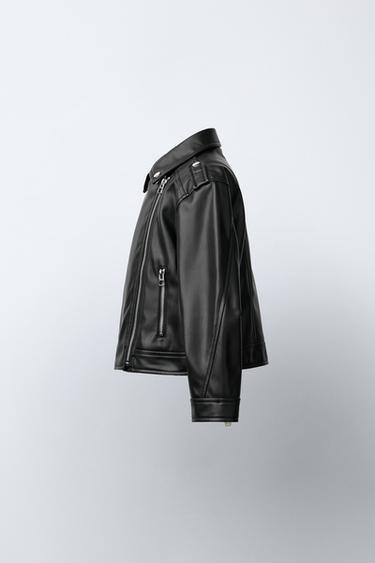 FAUX LEATHER BIKER JACKET - Black by Zara - Image 2