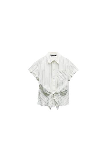 KNOTTED POPLIN SHIRT