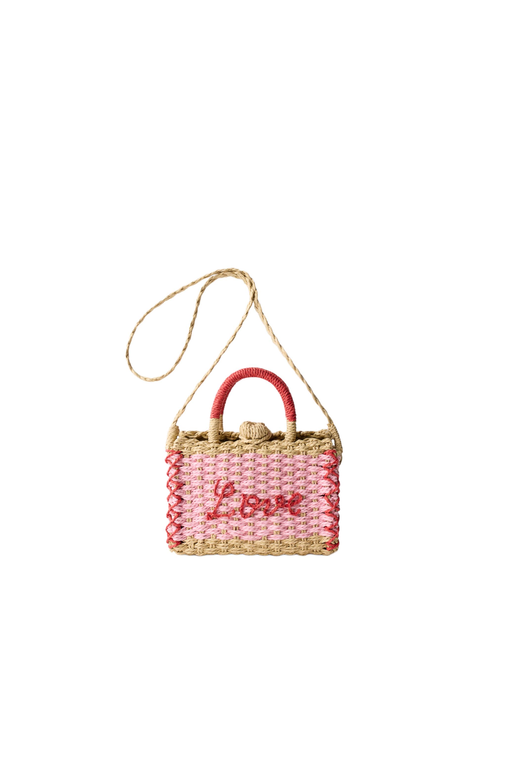 RAFFIA EFFECT CROSSBODY BAG - Pink | ZARA United States
