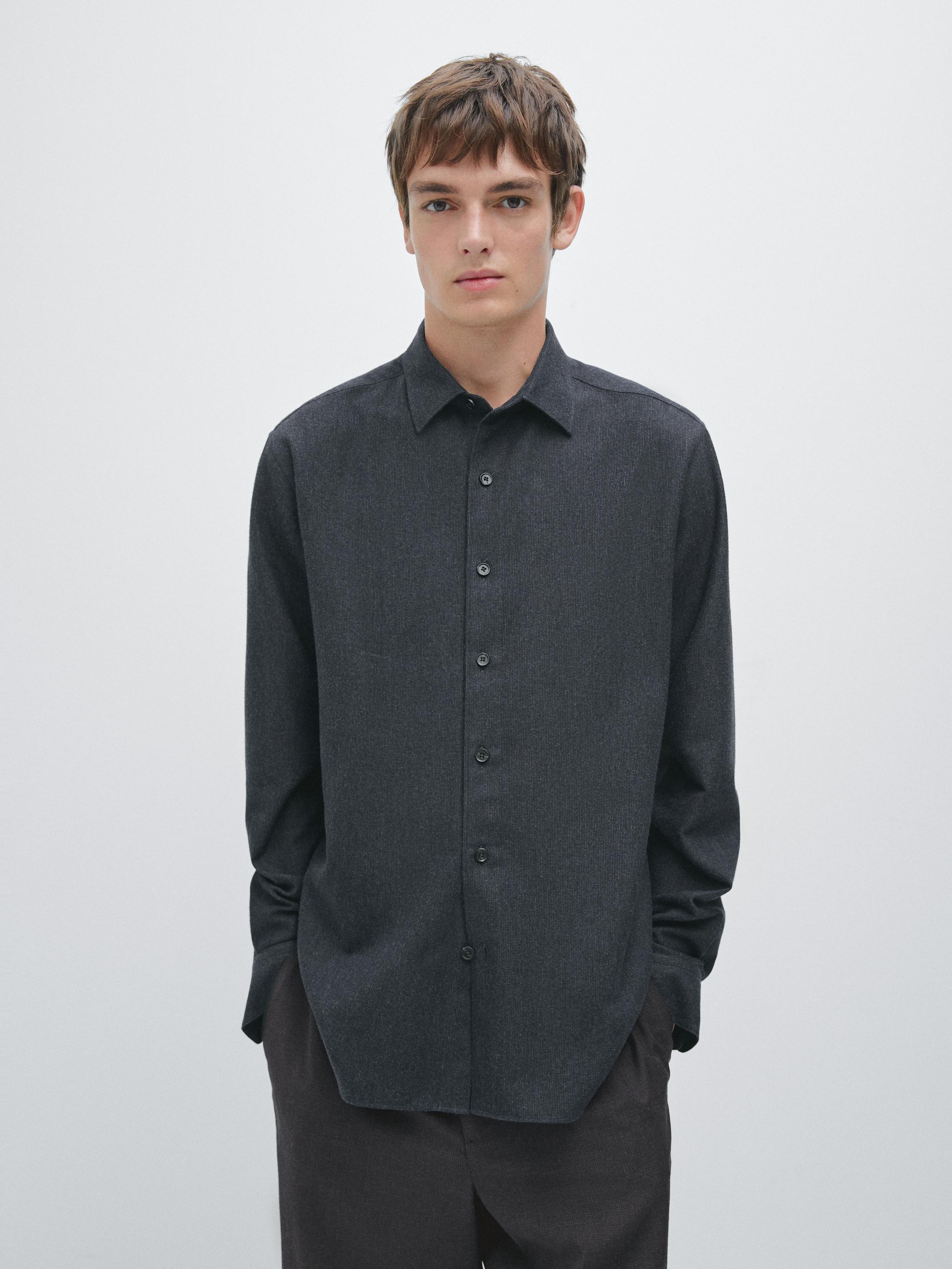 Chemise chinée quadrillage regular fit