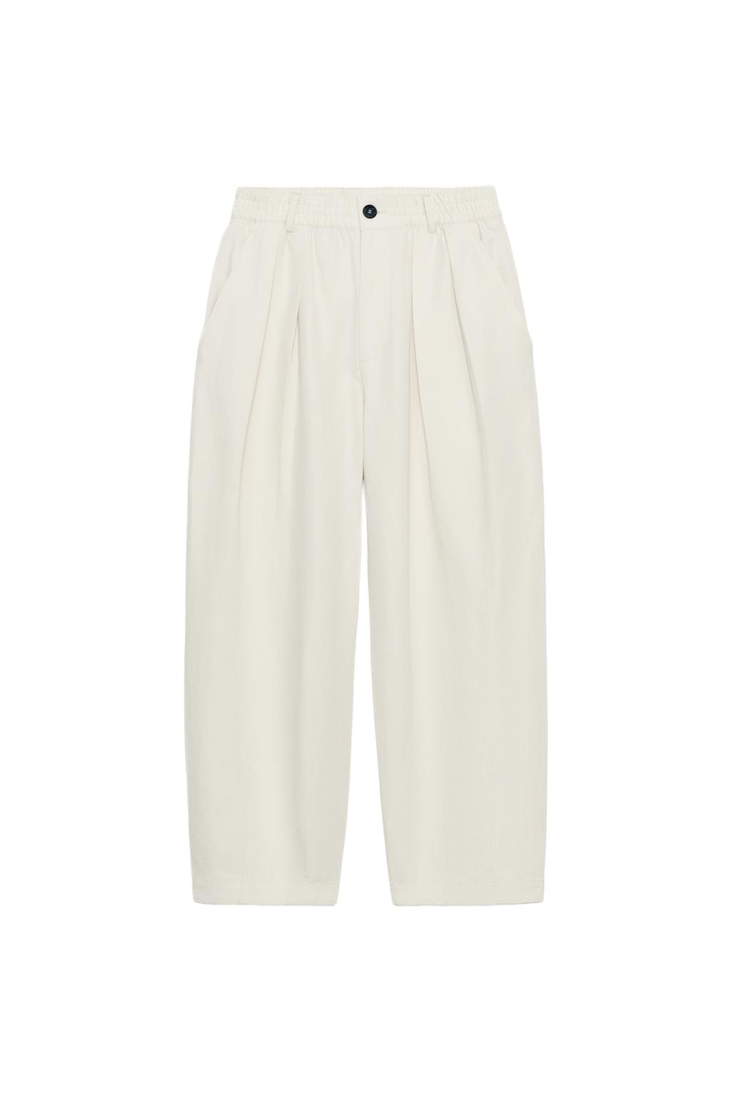 LINEN PLEATED PANTS ZW COLLECTION - image 3