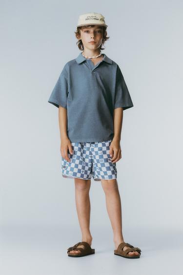 WASHED EFFECT POLO SHIRT - Blue by Zara