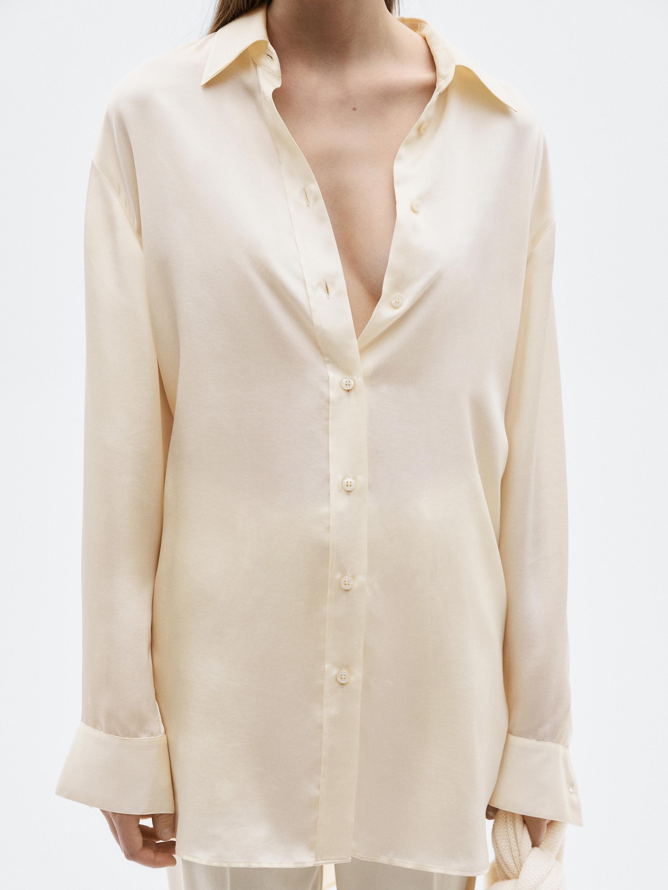 Chemisier fluide satiné oversize - LIMITED