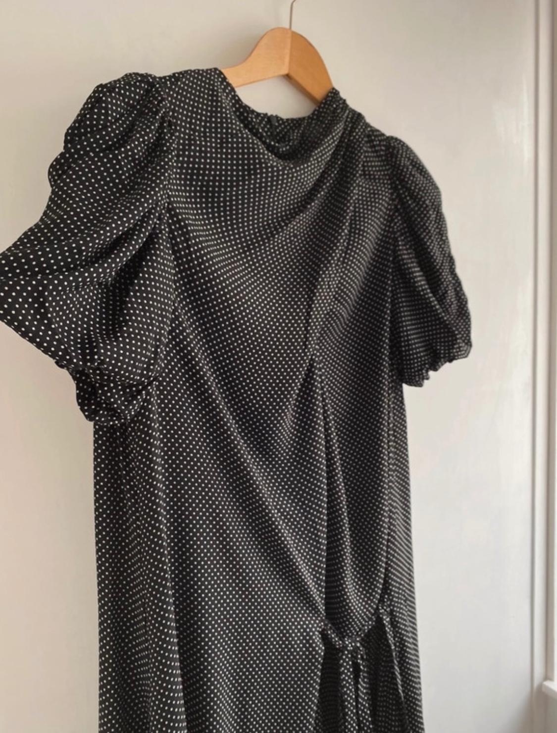 POLKA DOT DRAPED DRESS - LIMITED EDITION - Image 3