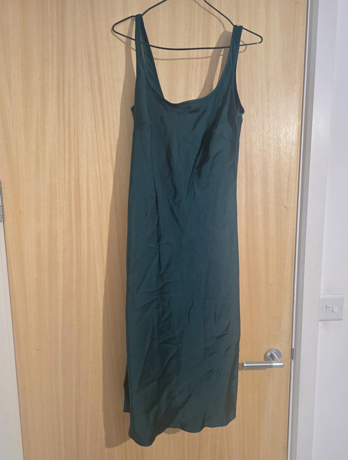 ZW COLLECTION SATIN DRESS WITH SLIT - Image 3