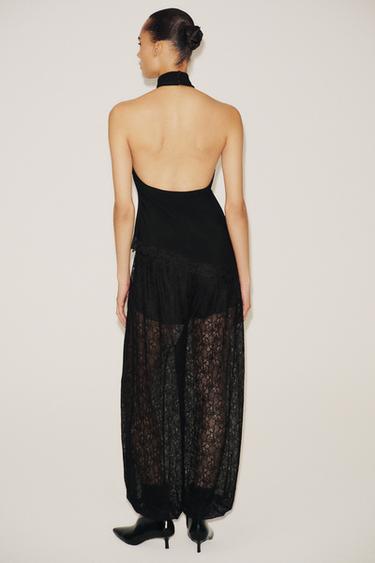 LACE BALLOON TROUSERS - Black by Zara - Image 4