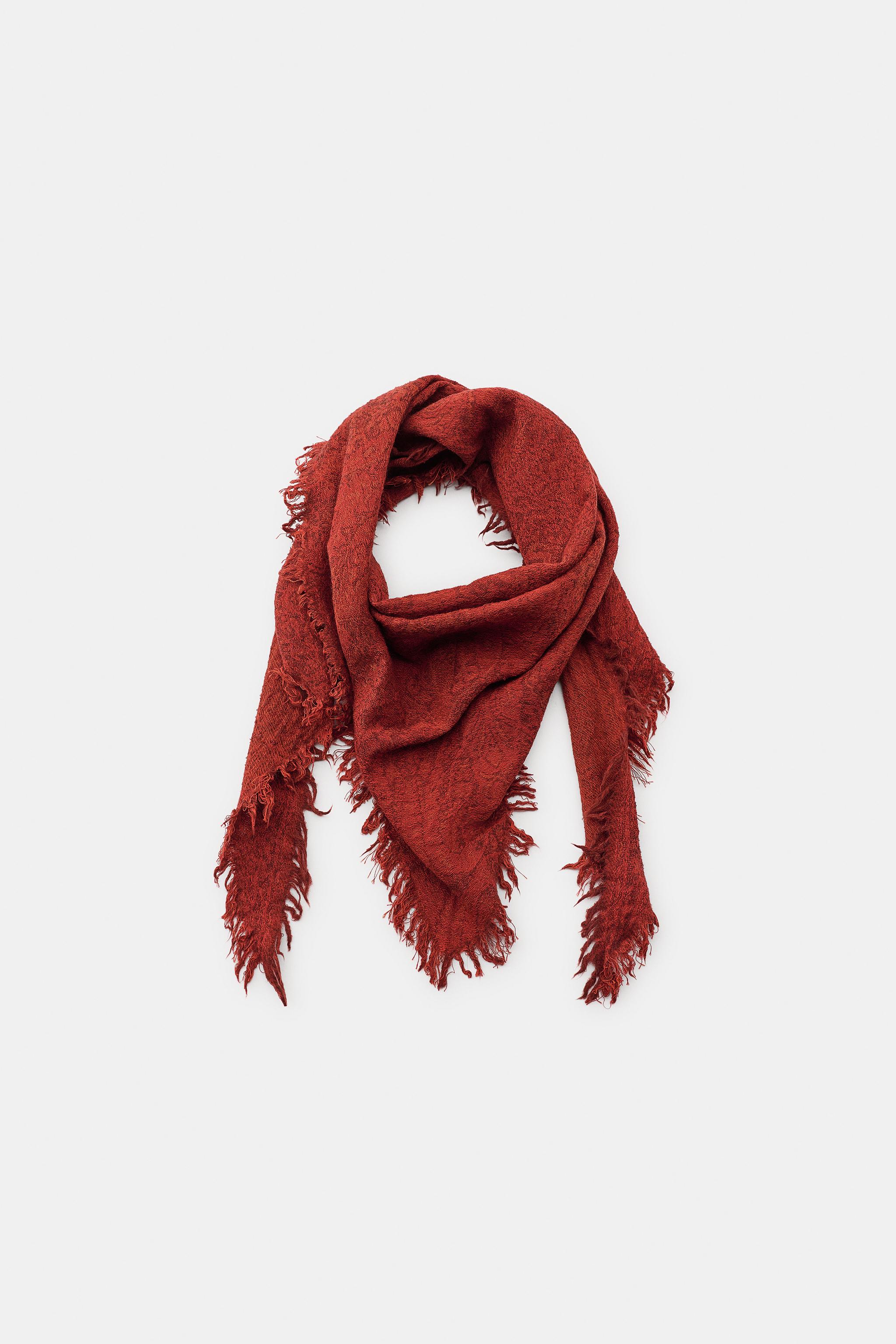 FOULARD JACQUARD À FRANGES