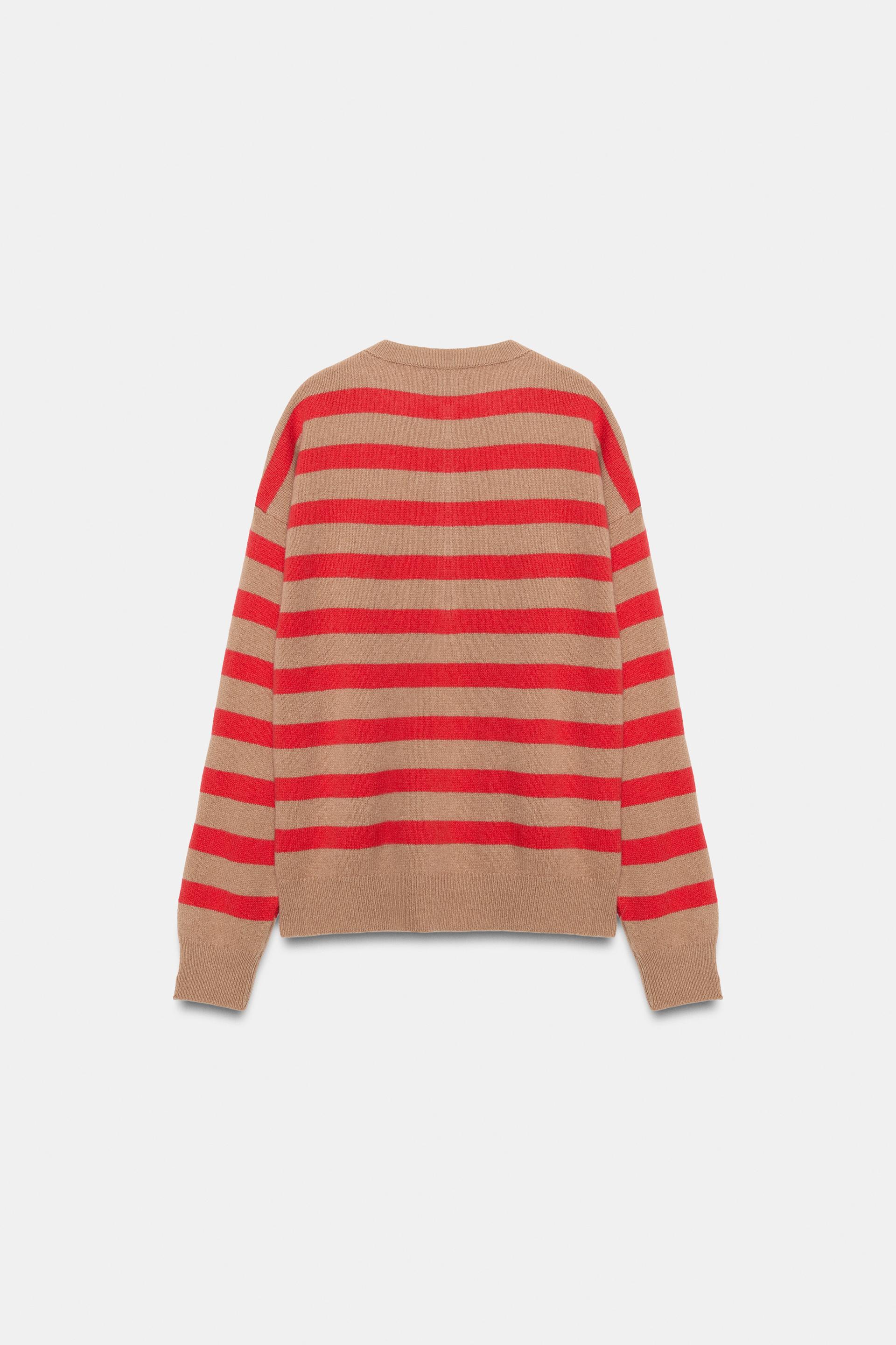 STRIPED WOOL AND CASHMERE SWEATER thumbnail 9