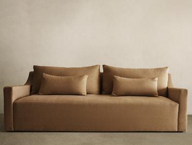 WASHED LINEN SOFA — Brick 1