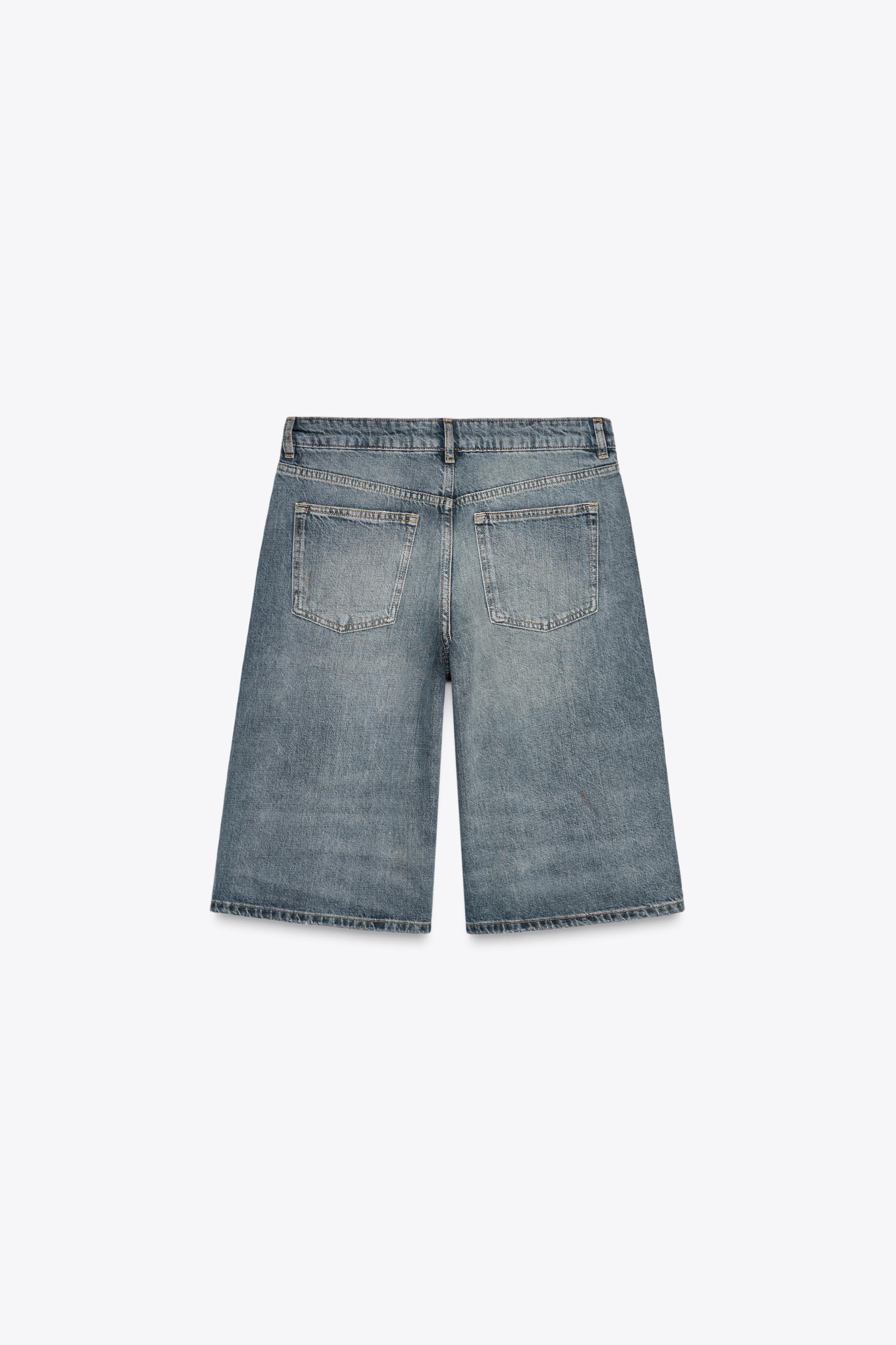 ZW COLLECTION DENIM BERMUDA SHORTS - Blue | ZARA United States