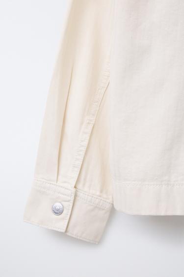SURCHEMISE À CAPUCHE ESPIGA - Écru de Zara - Image 4
