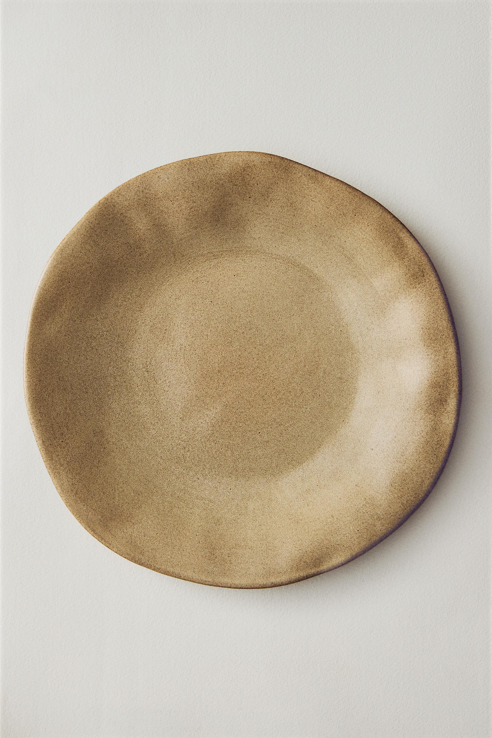 IRREGULAR STONEWARE DESSERT PLATE