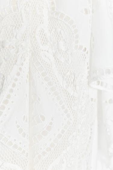 ZW COLLECTION EMBROIDERED DRESS - White by Zara - Image 3