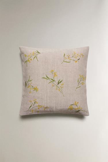HOUSSE DE COUSSIN IMPRIMÉ MIMOSA - Beige clair de Zara - Image 3