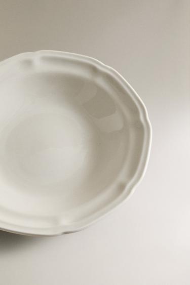 ASSIETTE CREUSE PORCELAINE - Blanc de Zara - Image 2