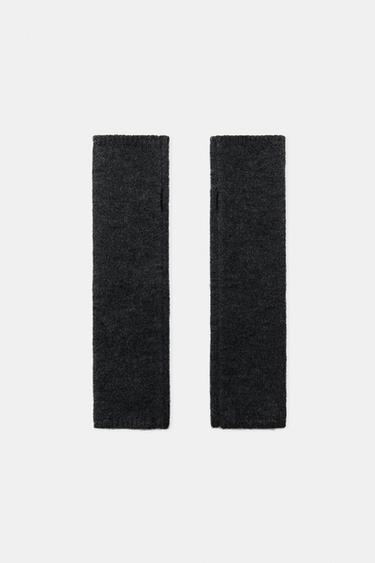MITAINES EN MAILLE BRODÉES CŒURS - Gris de Zara - Image 4