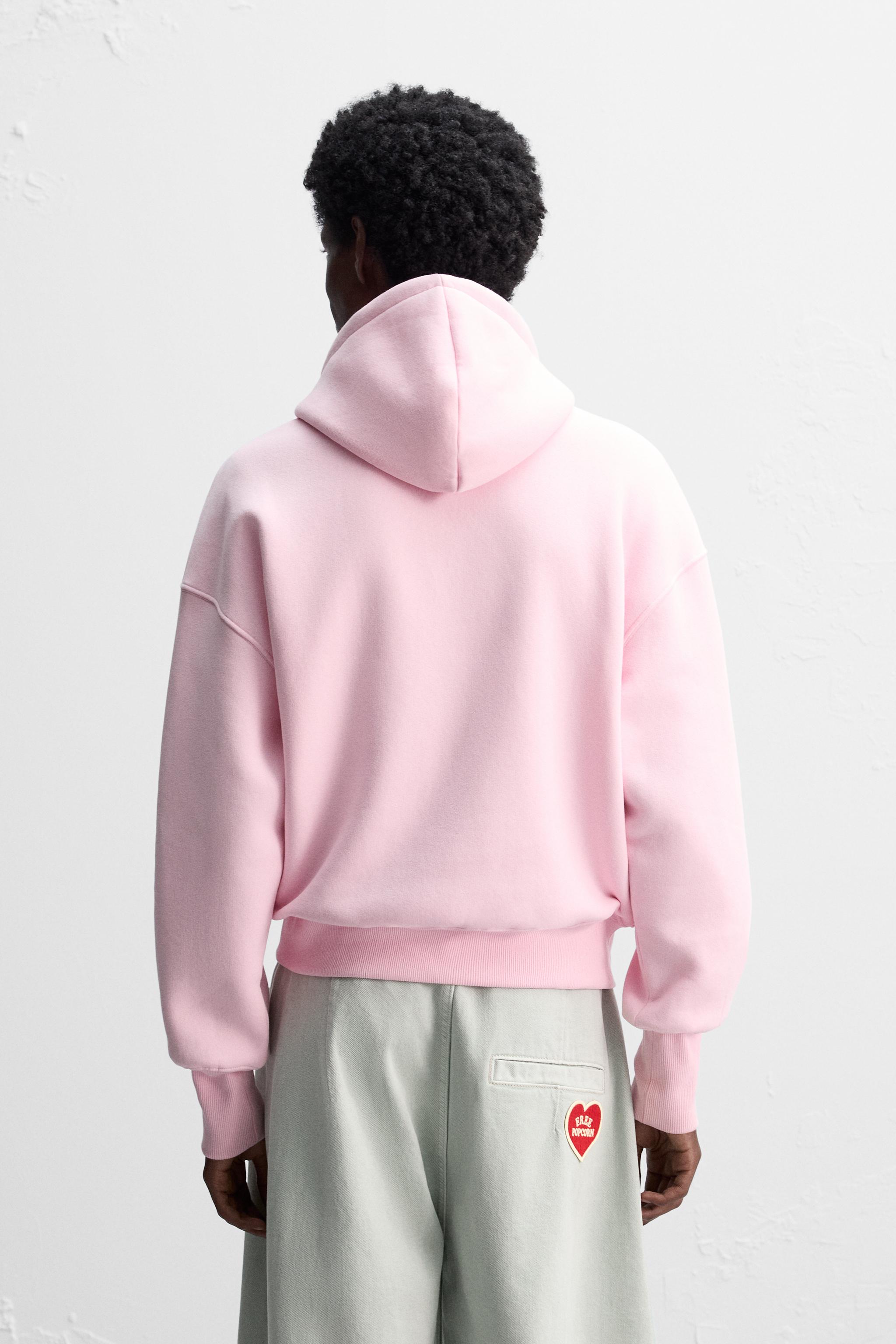 SUDADERA CAPUCHA X HARRY LAMBERT Rosa ZARA Espana