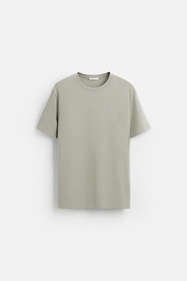 CAMISETA BÁSICA SLIM FIT - Visón claro de Zara
