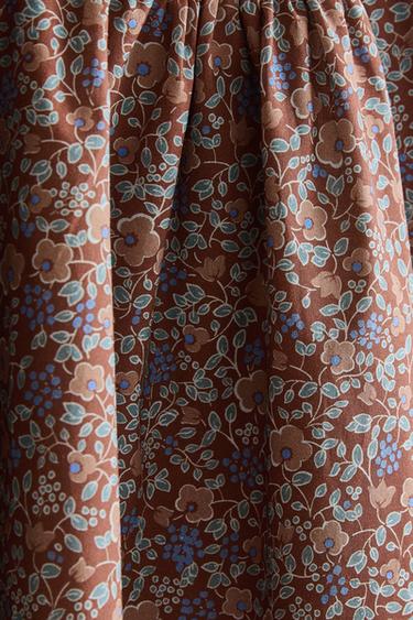 KIDS' FLORAL BEACH DRESS - Burgundy by Zara - Image 3