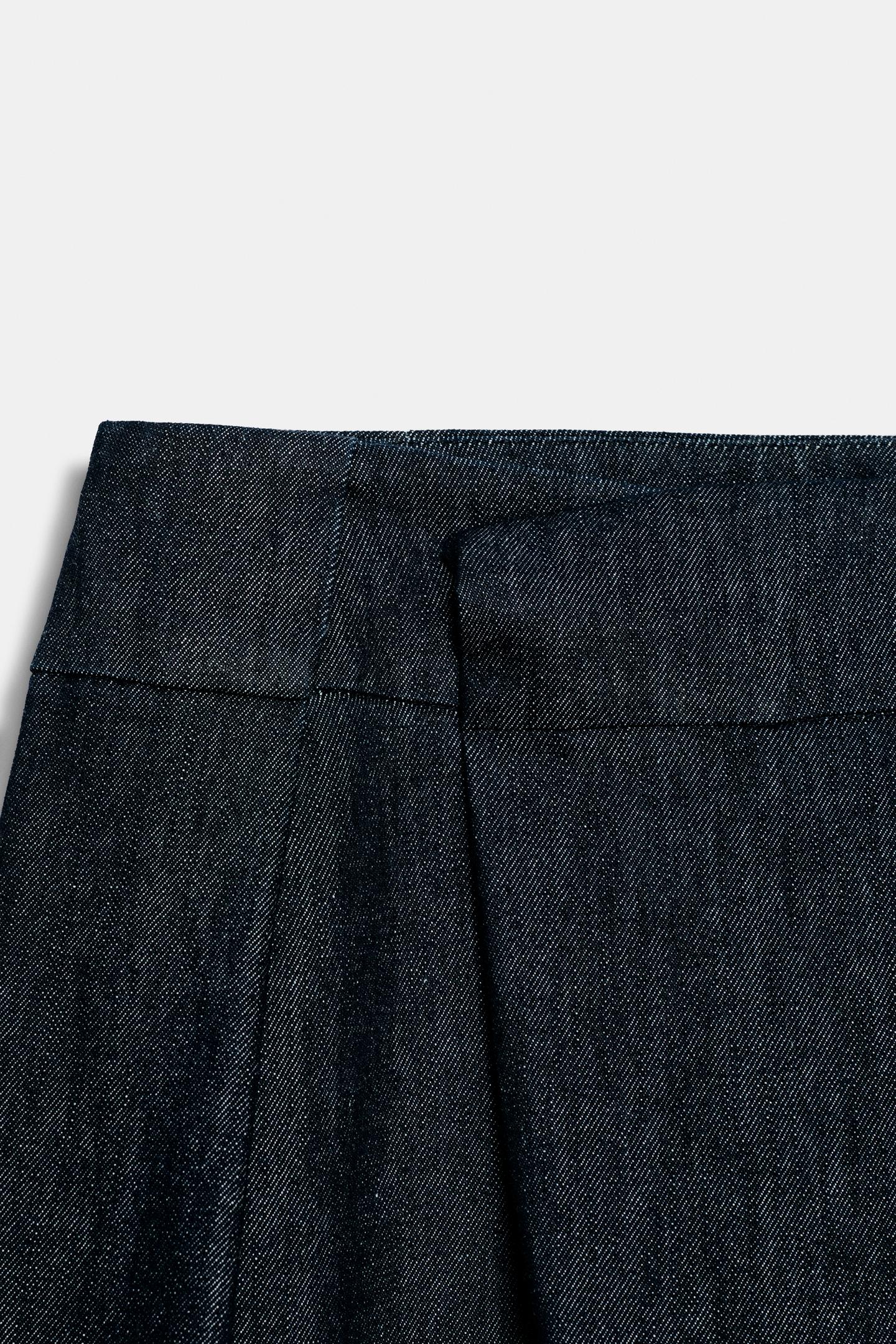 Женские джинсы Zara Z1975 High-Rise Crossover Wide-Leg, цвет: Синий — фото 8