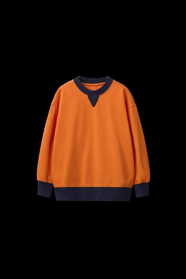 Zara CONTRAST TOP - Orange - Image 0